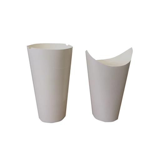 Gobelet snack refermable perforé carton blanc H157mm 480ml