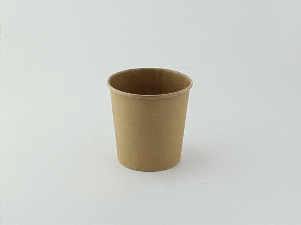 Pot carton kraft brun chaud et froid H101mm 500ml