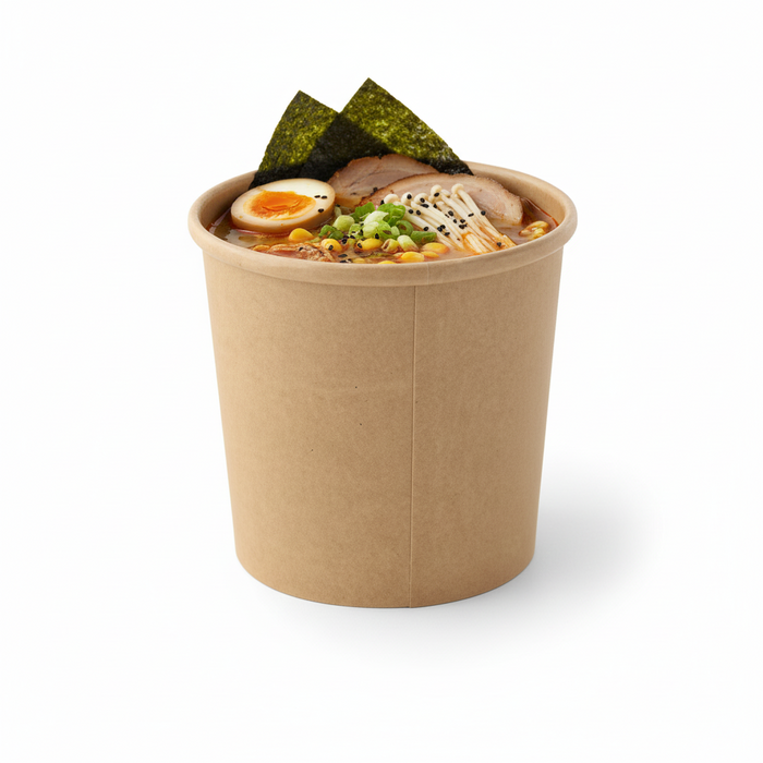 Pot carton kraft brun chaud et froid H89mm 360ml