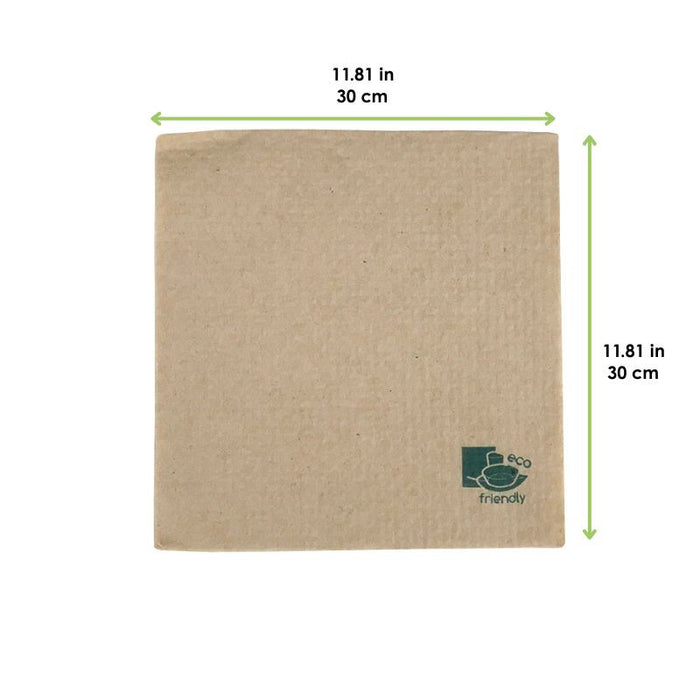 Serviette papier écrue 1 pli 300x300mm