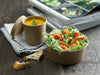 Pot carton brun chaud et froid avec couvercle carton H102mm 490ml