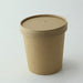 Pot carton brun chaud et froid avec couvercle carton H102mm 490ml
