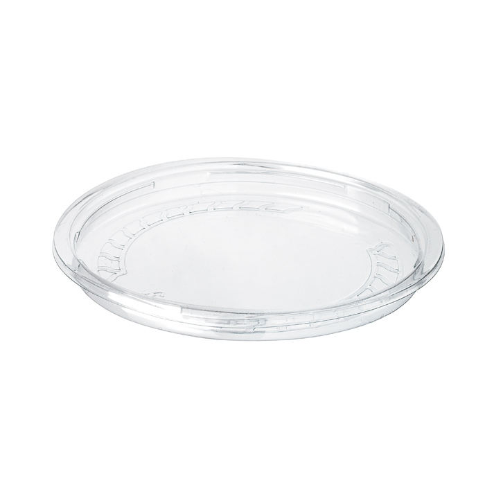 Couvercle plat transparent en plastique PET H13mm