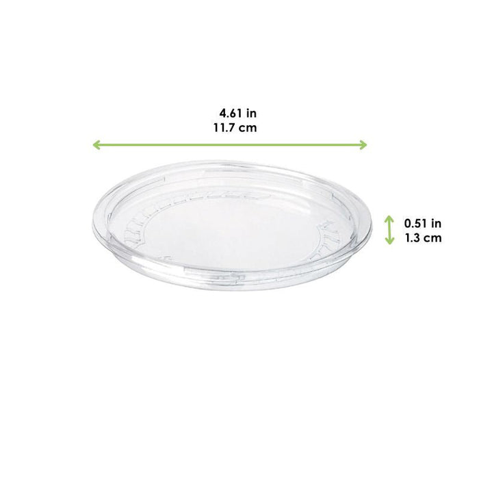 Couvercle plat transparent en plastique PET H13mm