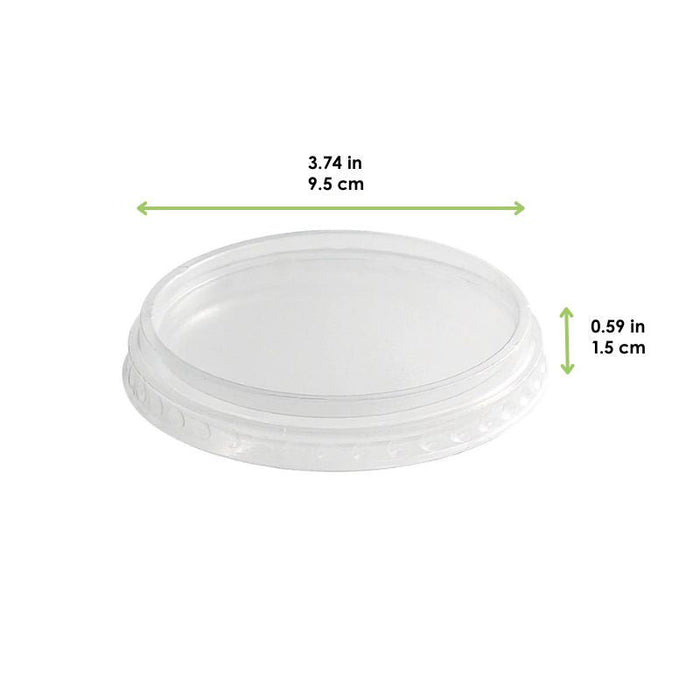 Couvercle plat transparent en plastique H15mm