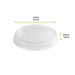 Couvercle plat transparent en plastique H15mm
