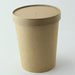 Pot carton brun chaud et froid avec couvercle carton H137mm 940ml
