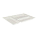 Plateau rectangulaire blanc 3 compartiments en pulpe 400x280mm