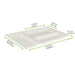 Plateau rectangulaire blanc 3 compartiments en pulpe 400x280mm