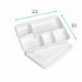 Plateau repas pulpe 5 compartiments avec couvercle 282x220mm H37,5mm