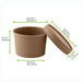 Pot carton brun chaud et froid avec couvercle carton H60mm 240ml