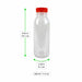 Bouteille transparente en plastique RPET avec bouchon orange 61 H161mm 330ml