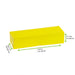 Boite carton rectangulaire jaune 7 macarons 215x70mm H50mm