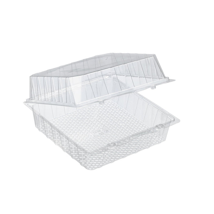 Boite blister plastique transparente avec couvercle charnière pour 10 viennoiseries 210x210mm H150mm
