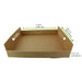 Plateau en carton kraft brun avec poignées 390x290mm H70mm