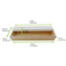 Barquette sushi en carton kraft brun avec couvercle transparent en plastique PET 209x78mm H25mm