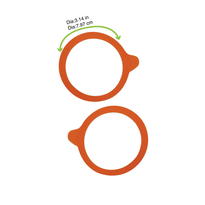 Joint orange de conservation hermétique pour bocal Weck