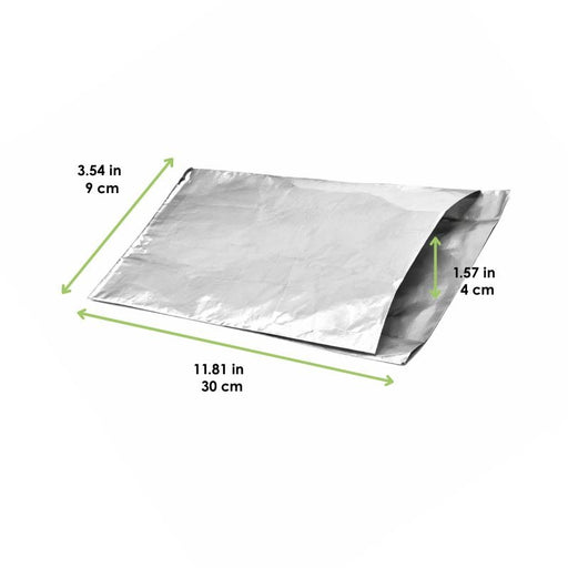 Sac aluminium avec intérieur kraft brun 90x300mm H40mm