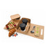 Porte gobelets kraft + porte paille - 2 compartiments 254x152mm H228mm