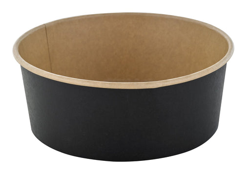 Saladier rond Buckaty en carton kraft noir H68mm 1300ml