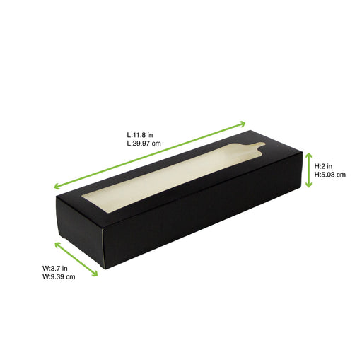 Boîte avec fenêtre en pet pour planche 300x95mm H50mm
