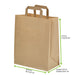 Sac cabas papier recyclé kraft brun 260x170mm H280mm