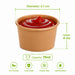 Pot à soupe et glace en carton kraft brun sans plastique, Waterbased H40mm 75ml