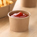 Pot à soupe et glace en carton kraft brun sans plastique, Waterbased H40mm 75ml