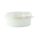 Combo Saladier rond Blanc "Buckaty" et couvercle PET H50mm 550ml