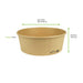 Saladier rond Buckaty en carton brun fibre de bambou H65mm 1200ml