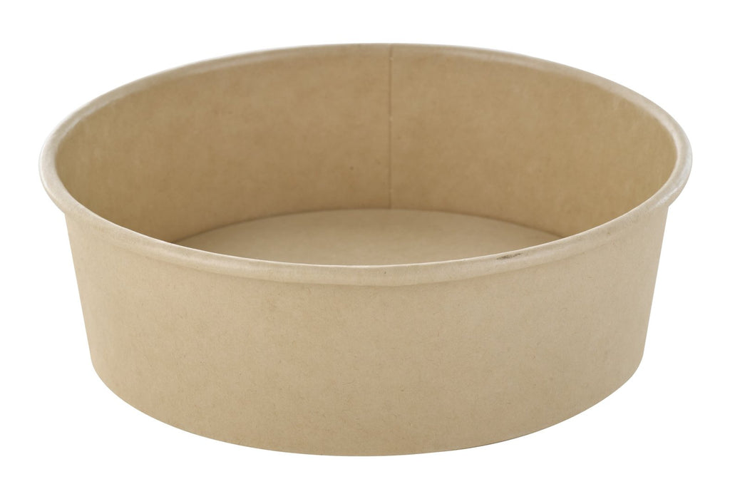 Saladier rond Buckaty en carton brun fibre de bambou H47mm 480ml