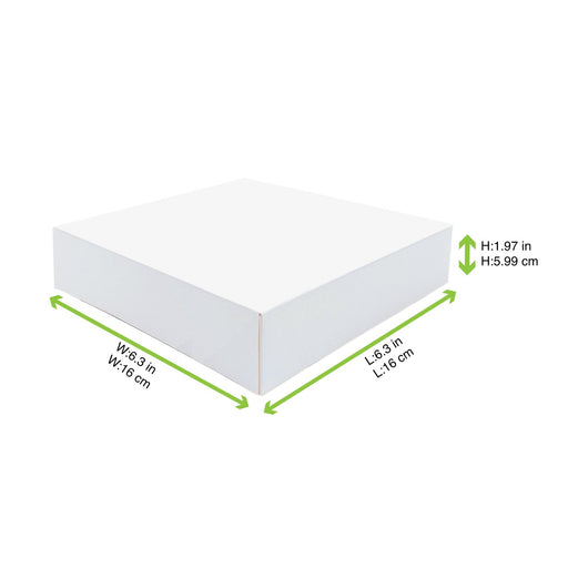 Boîte pâtissière carton blanche 160x160mm H50mm