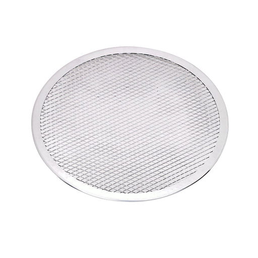 Grille à pizza ronde aluminium à fond ajouré H4mm