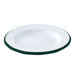 Assiette Enamel blanc en acier émaillé à bord vert H25mm