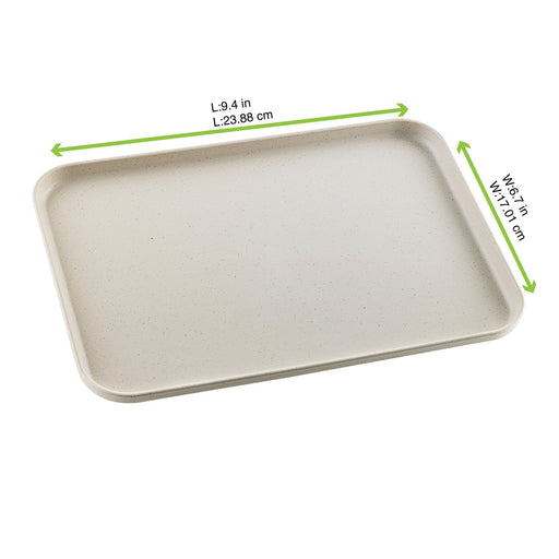 Plateau réemployable en composite beige 240x170mm H16mm