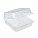 Boite blister plastique transparente avec couvercle charnière 220x220mm H100mm