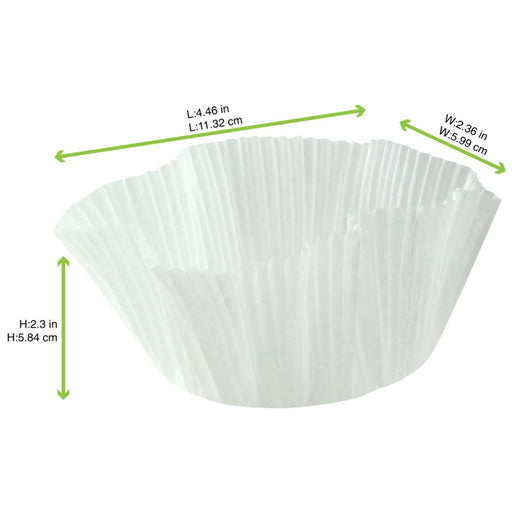 Caissette papier de cuisson ronde blanche siliconée H60mm