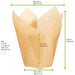 Caissette de cuisson forme tulipe en papier brun siliconé H60mm