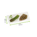 Assiette rectangulaire blanche en pulpe 260x130mm
