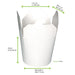 Pot carton blanc base ronde fermeture à fente H95mm 550ml
