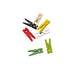 Mini pince à linge bois couleurs assorties H25mm