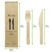 Kit couverts bois 2 / 1: couteau fourchette, emballage kraft H165mm