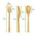 Kit couverts bambou 3/1: couteau fourchette cuillère, emballage transparent H160mm