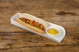 Support hot-dog en carton blanc 250x55mm H35mm