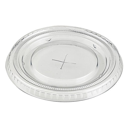 Couvercle plat transparent en plastique PET avec trou croisillon H8mm