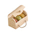 Boite mini bûche bois pour 3 macarons 110x80mm H55mm