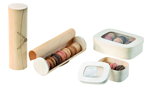 Boite bois cylindrique 7 macarons H230mm