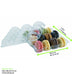 Insert plastique PET transparent 12 macarons (3x4) avec fermeture 150x138mm H23mm