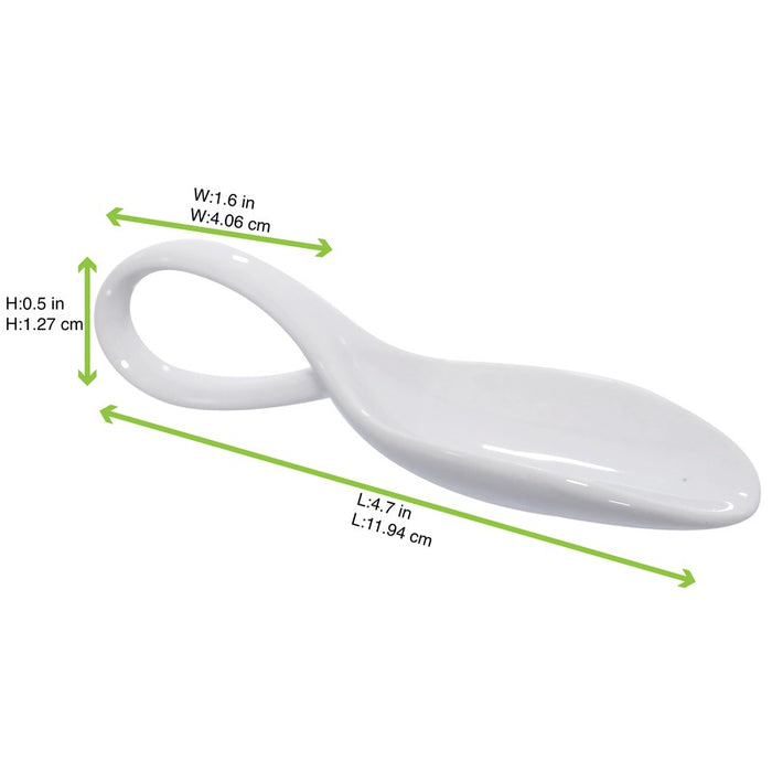 Mini cuillère en porcelaine blanc 118x41mm H30mm