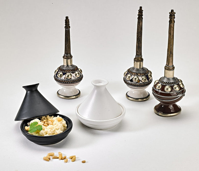 Mini tajine en porcelaine noire H80mm